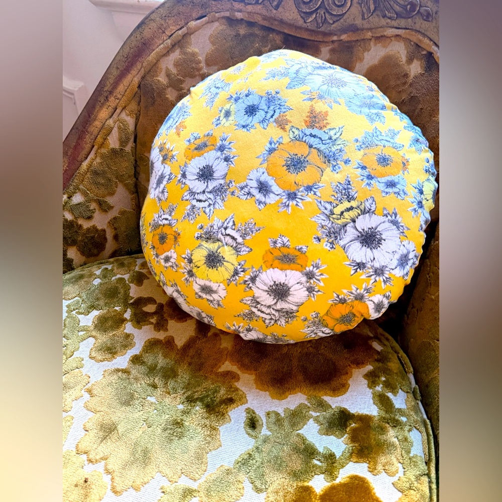 Floral Yellow Cushion Pillow